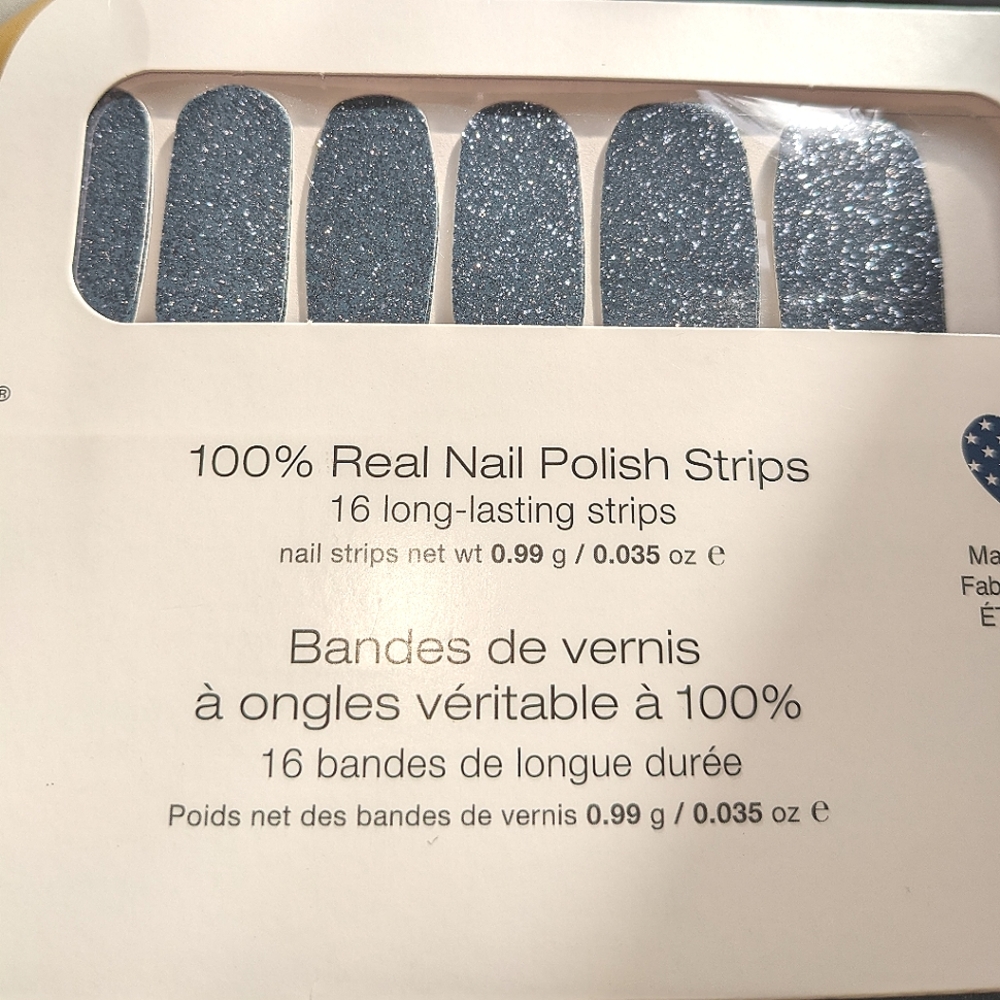 Last chance! COLOR STREET Moon River Nail Polish Strips Silver Glitter
